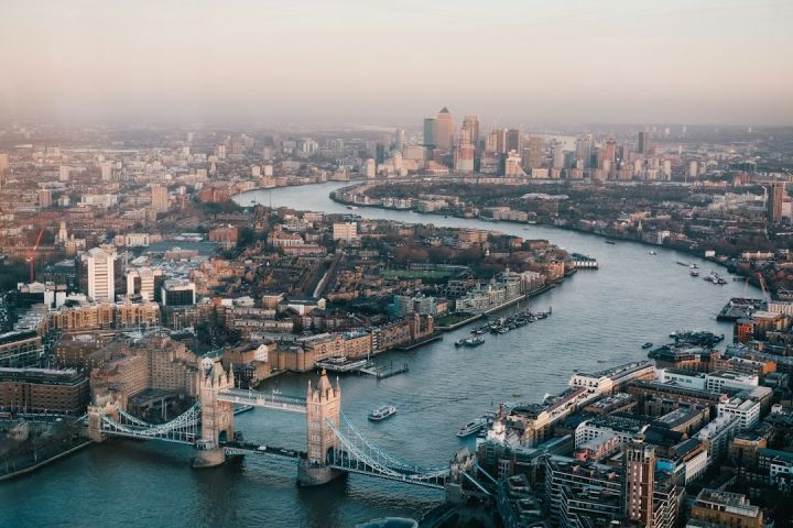 London - aerial photography of London skyline during daytime