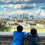 London Summer - two boys on wall