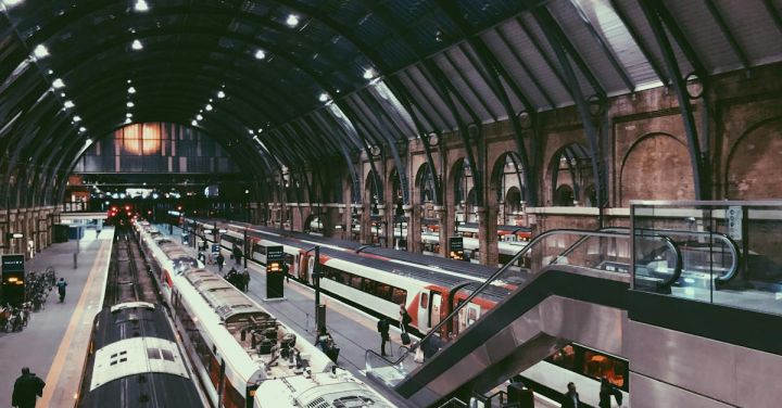 London Train - People Walking Inside a Train Station