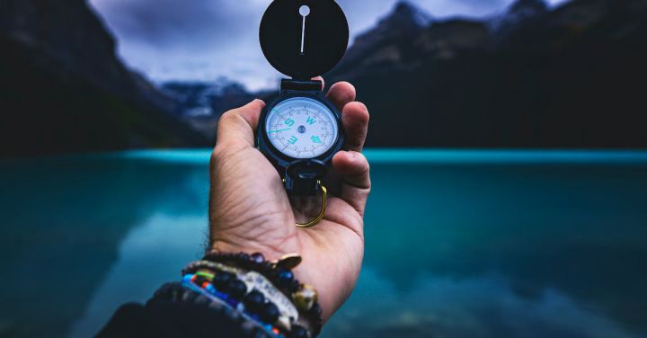 Navigate - Person Holding A Compass