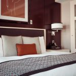 Hotel - Black and Grey Bedspread on Bed and Pillow